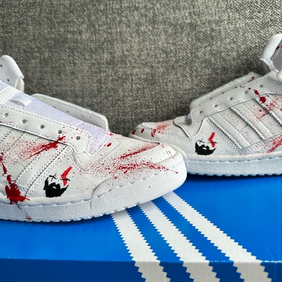 Adidas Originals X Hand Painted God Of War Shoes- US 9.5 & UK 9 - Picture 9 of 13